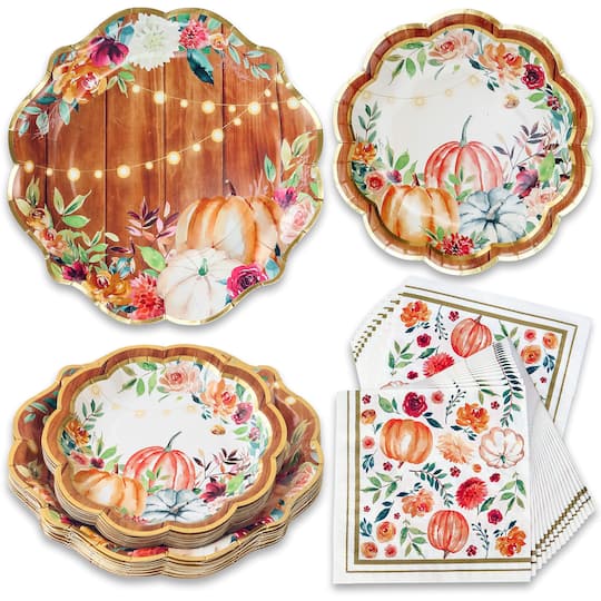 Kate Aspen 62 pcs Fall/Thanksgiving Tableware Set (16 Guests)